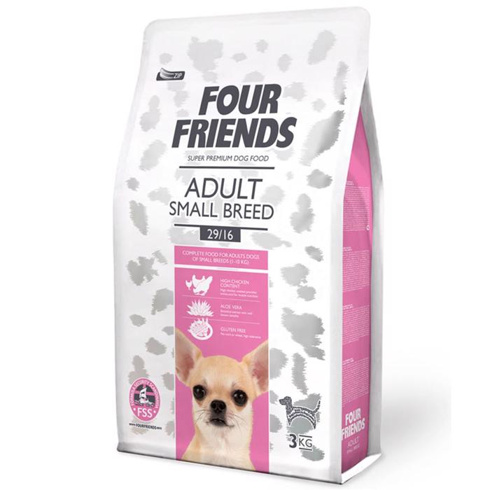 Four Friends Adult Small Breed Torrfoder för små hundar 3 kg