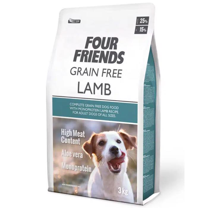 Four Friends Spannmålsfritt torrt hundfoder Lamm 3 Kg