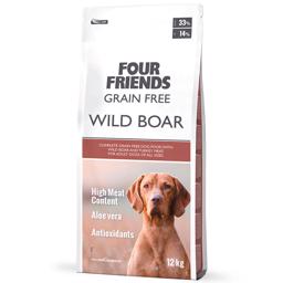 Four Friends Spannmålsfritt torrt hundfoder Vildsvin 12 Kg