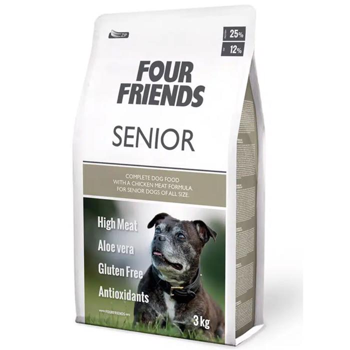 Four Friends Torrfoder för Seniorhunden 3 Kg
