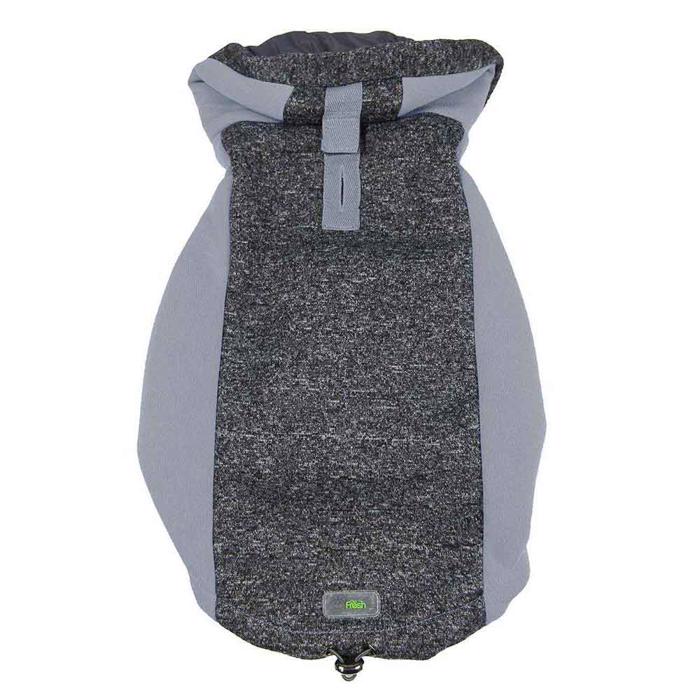 Go Fresh Fleece Hoodie For Dogs Design Silver Marl