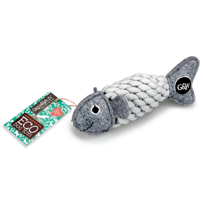 Green & Wilds Roger the Rope Fish Gosedjur För Hunden