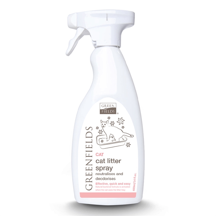Greenfields kattsandspray tar bort obehagliga lukter från kattlådan 400 ml
