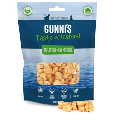 Gunni's Cod Mini Morsel Minigodbitar med Havskatt Från Island 42,5g