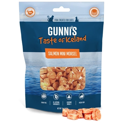Gunni's Cod Mini Morsel Minigodbitar med Lax Från Island 42,5g