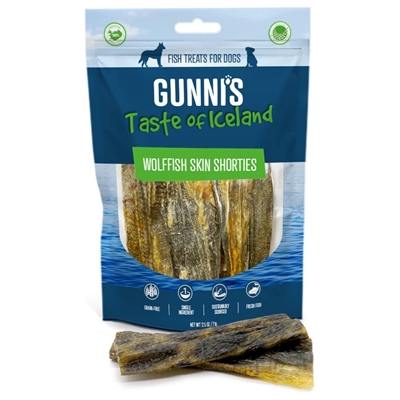 Gunni's Wolffish Skin Shorties Fiskremsor Av Ren Havskatt 71g