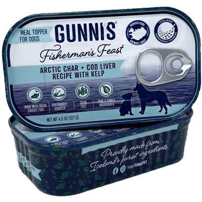 Gunni's Fisherman's Feast Dog Topping med Isländsk Röding & Torsklever 127g