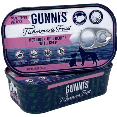 Gunni's Fisherman's Feast Dog Topping med Isländsk Sill & Torsk 127g