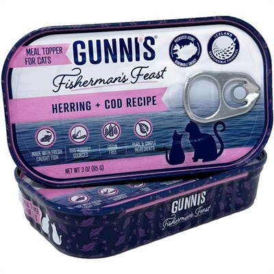 Gunni's Fisherman's Feast Cat Topping med Isländsk Sill & Torsk 85g