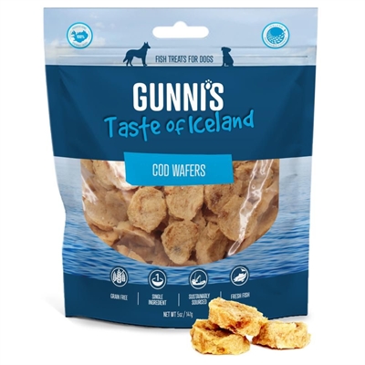 Gunni's Fiskgodis För Hunden Torsk Våfflor 71g
