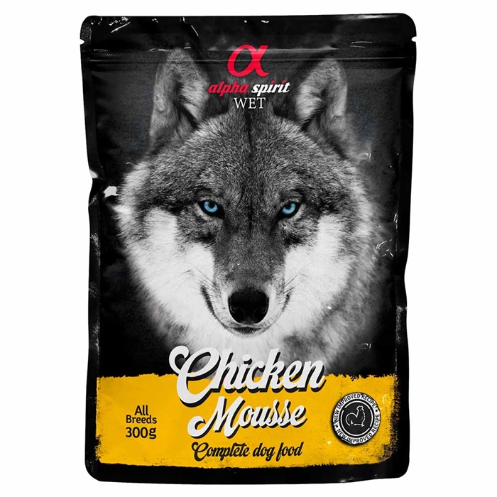 Alpha Spirit Wet Kycklingmousse Våtfoder för Hundar 300g