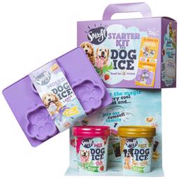 Smoofl Startkit för stor hundglass jordgubbs- och jordnötssmör Large