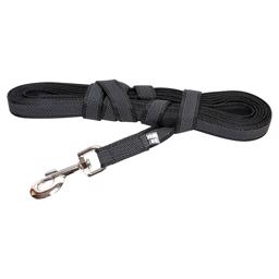 Julius K9 Super Grip Hundkoppel MED Handtag Svart & Grå 10 Meter 20mm