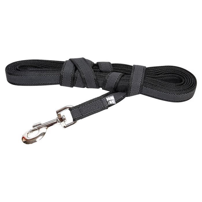 Julius K9 Super Grip Hundkoppel MED Handtag Svart & Grå 5 Meter 20mm