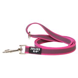 Julius K9 Super Grip Hundkoppel MED Handtag Rosa & Grå 1 Meter 20mm