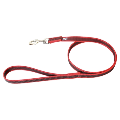 Julius K9 Super Grip Hundkoppel MED handtag Röd & Grå 1 Meter 20mm