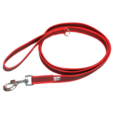 Julius K9 Super Grip Hundkoppel MED handtag Blå & Grå 2 Meter 20mm