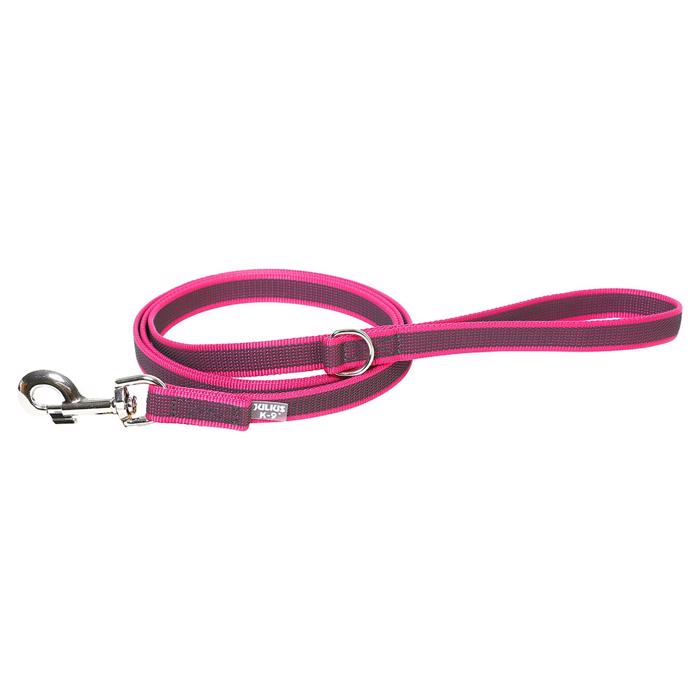 Julius K9 Super Grip Hundkoppel MED handtag Rosa & Grå 1,8 Meter 20mm