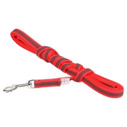 Julius K9 Super Grip Hundkoppel MED handtag Röd & Grå 3 Meter 14mm
