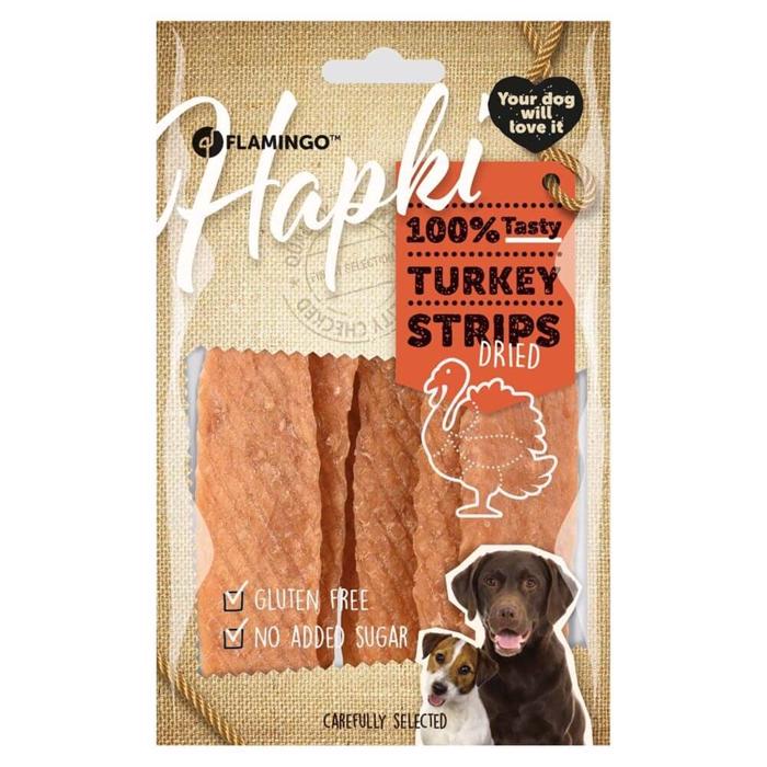 Hapki Turkiet Strips Läckert hundmellanmål med Kalkon 85g