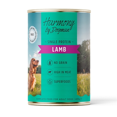 Harmony By Dogman Våtfoder för hund Singleprotein Lamm 400g