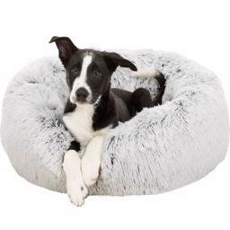 Fluffig hundsäng Donut Relax Långhårig plysch Harvey