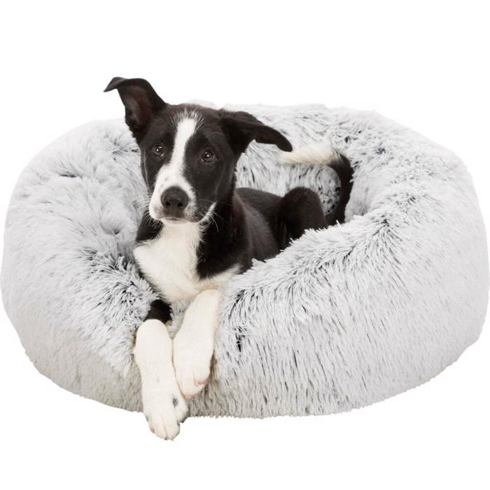 Fluffig hundsäng Donut Relax Långhårig plysch Harvey