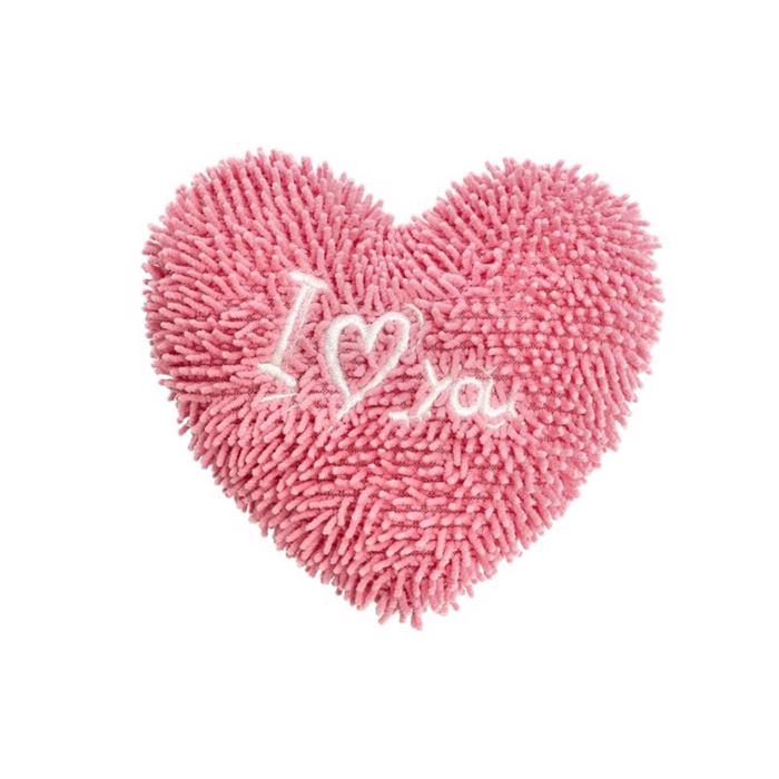 Dogman Romantica Plysch Hjärta Rosa Med Texten I Love You