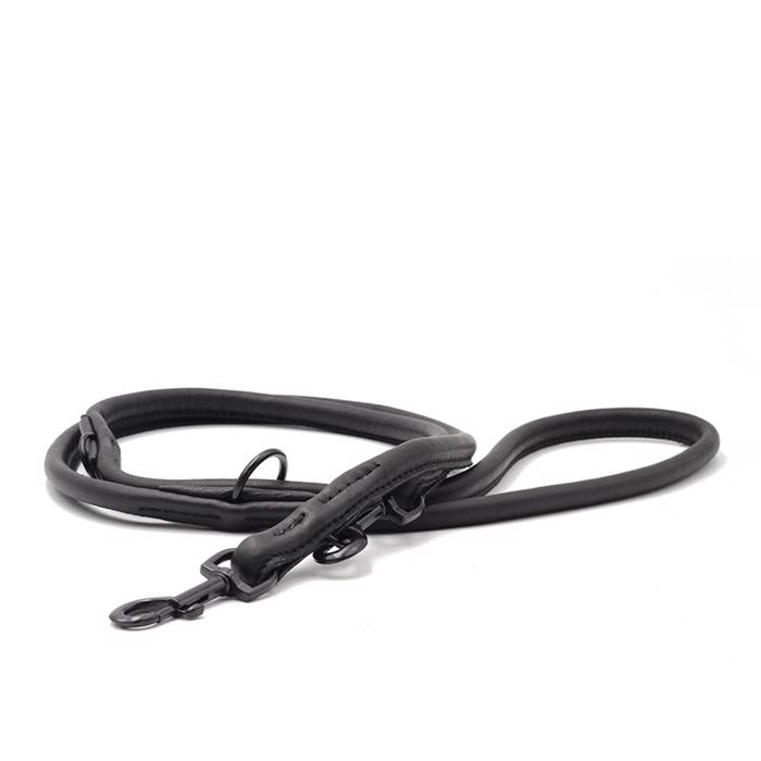 Deluxe Handgjord Rundläderkoppel Justerbar Blaxxs Black Cobra
