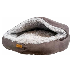 Ozami Dog Bed Soft Cuddly Cave Mysig Cave Modell Dora Grey