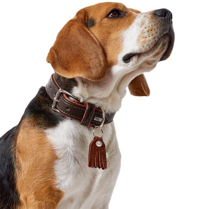 Hunter Cody Läder Halsband i mörkbrun och cognac