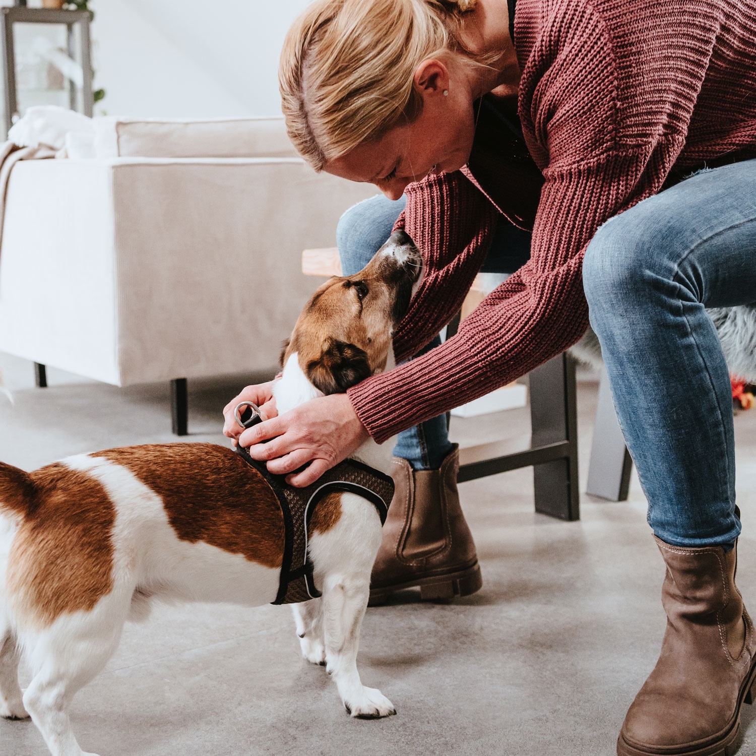 Pettorina Per Cani HUNTER HILO COMFORT BVB - Rete 3D Riflettente, Taglia S Giallo - Foto 6