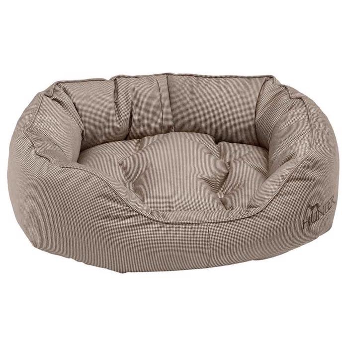 Hunter Lancaster Soft Oval Hundsäng Brun i storleken Medium 80x60 cm.