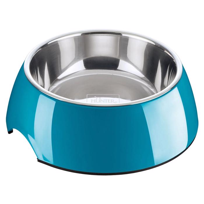 Hunter Melamin Dog Bowl i Petroleum Blue