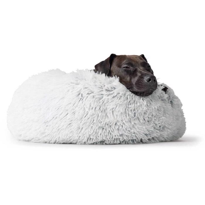 Hunter Donut Fluffy Dog Bed Design Loppa Relax White