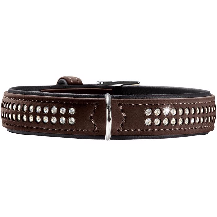 Hunter Halsband Design Softie Deluxe 2 Rader Stenar BROWN