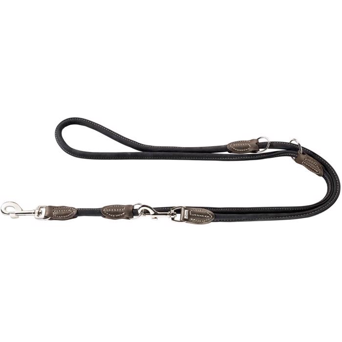 Hunter Designer Nubuck Rundläder Hundkoppel Hunting Black