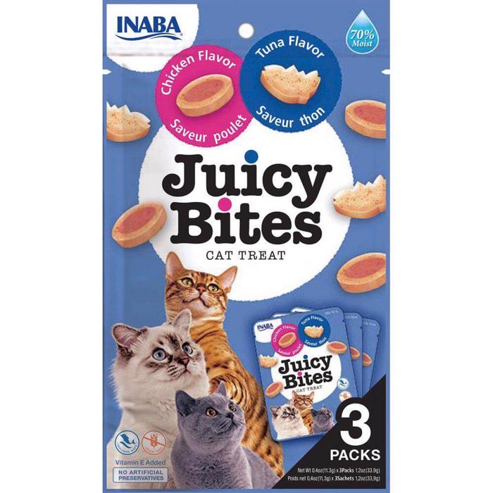 Inaba Churu Juicy Bites Juicy Cats Treats Chicken & Tona 3pack