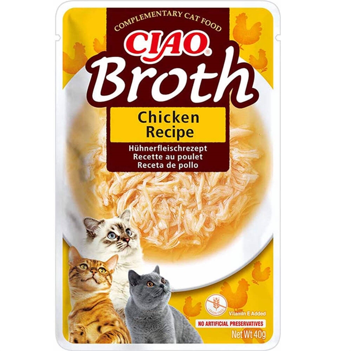 Inaba Chicken Bone Broth Kycklingbuljong med Kycklingstrimlor 40g