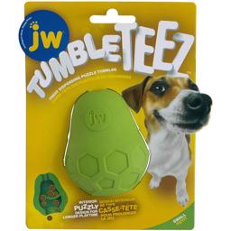 JW Tumble TeeZ Treat Toy Green Godbids Dispenser For Activation Small