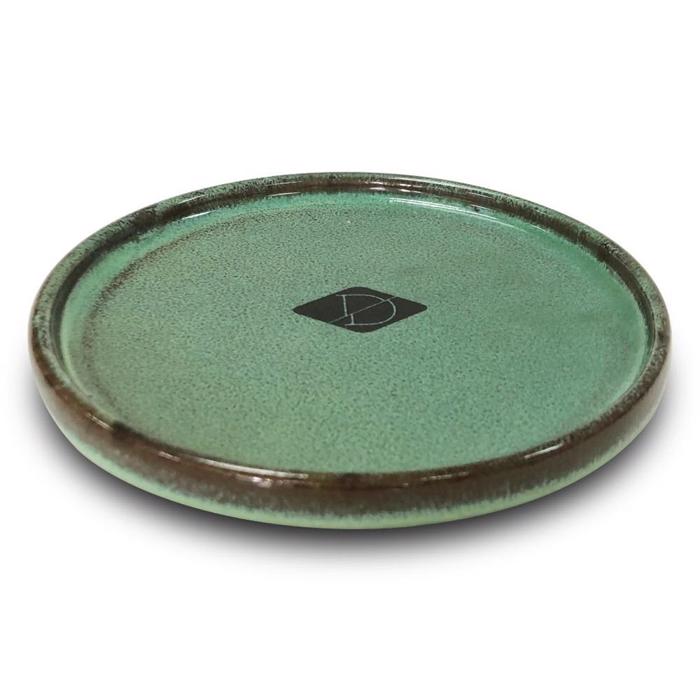D&D Hundskål Keramisk Design Jaspis Trendig Grön Flat