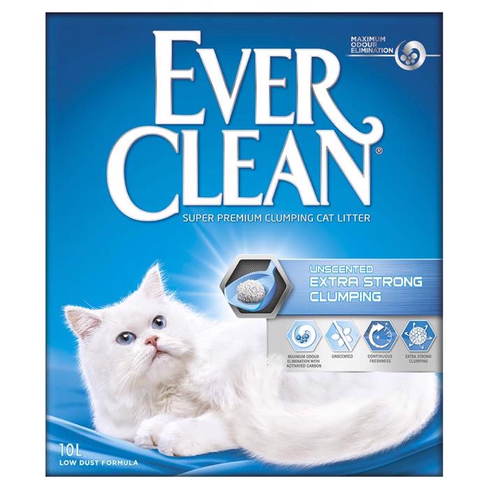 Ever Clean kattsand UTAN Doft Extra Strength Oparfymerad 10L