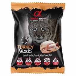 Alpha Spirit Grain Free Cat Treats Med KALKON I påse 50 gram