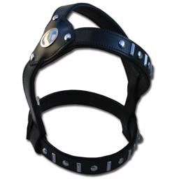 K9 Knight Läder Hundsele Svart Silver