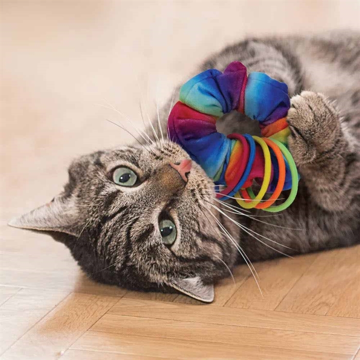 KONG Active Scrunchie Cat Toy Elastic med Squeak Sound & Catnip