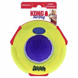 KONG Airdog Squeaker Fat Flat Rund Ball För Hunden