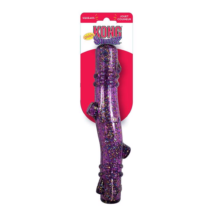 KONG Confetti Squeezz Stick kastleksak med Piv för hunden