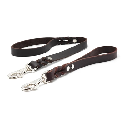 Deluxe Handgjort Läderkoppel i Brunt & Chrom 60 cm