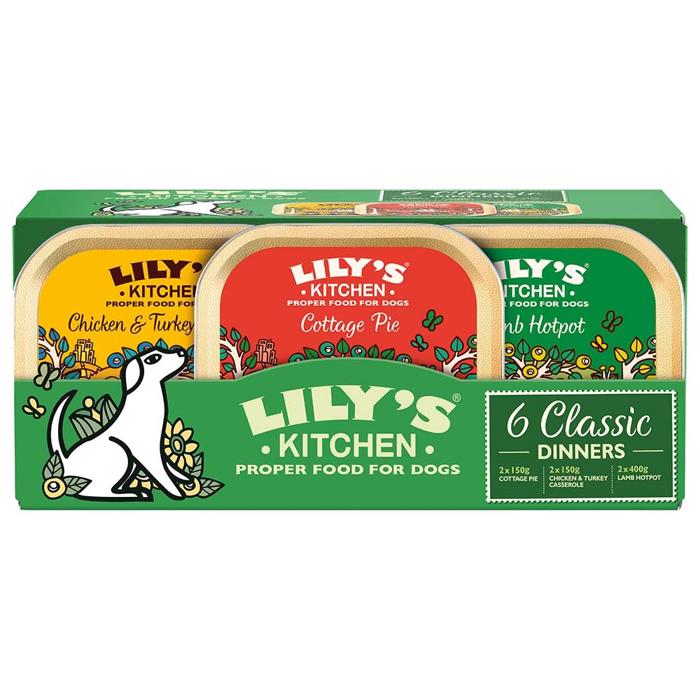 Lily\'s Kitchen våtfoder för hund Klassiska middagar 6 x 150g