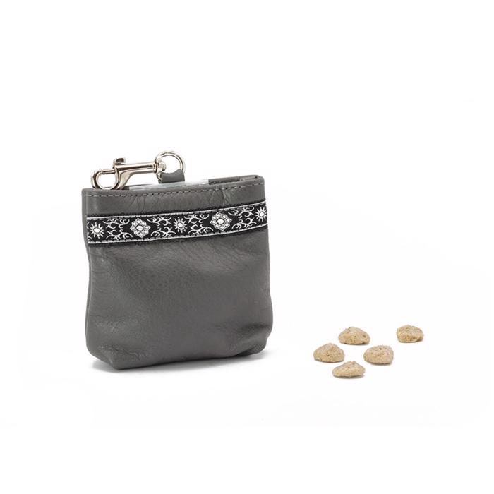 Läder Treat Bag Deluxe I Snygg Design Grå